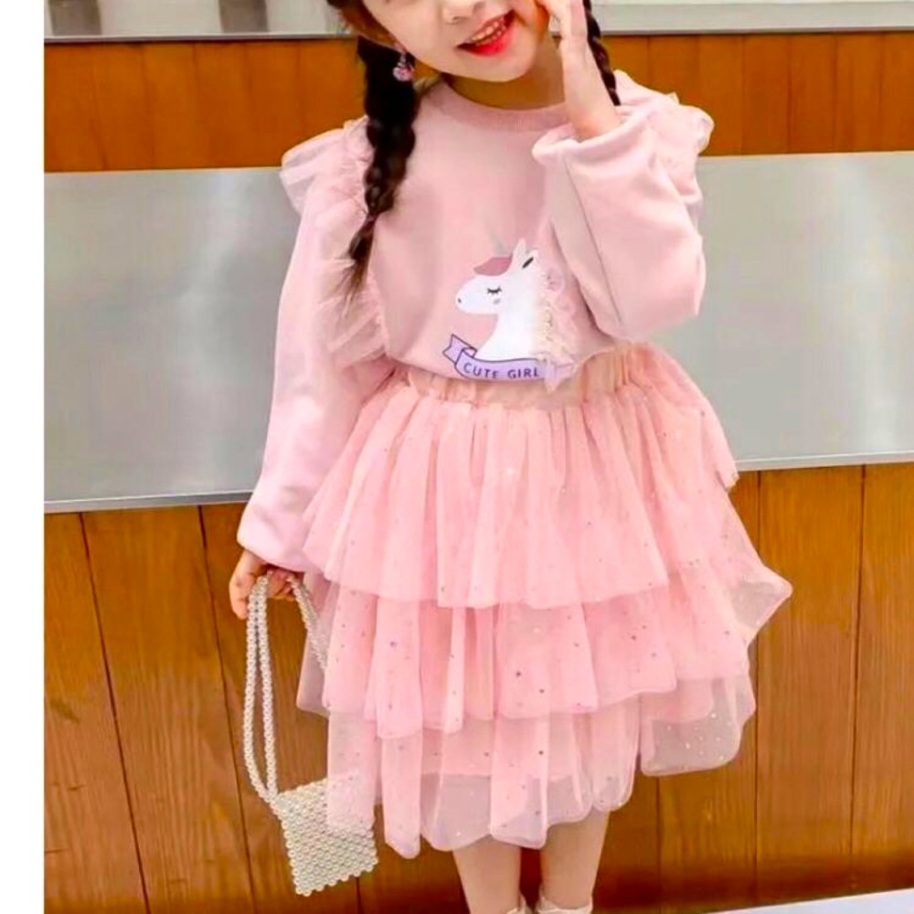 Princess girls fall/winter outfit birthday,party Christmas gift dress set